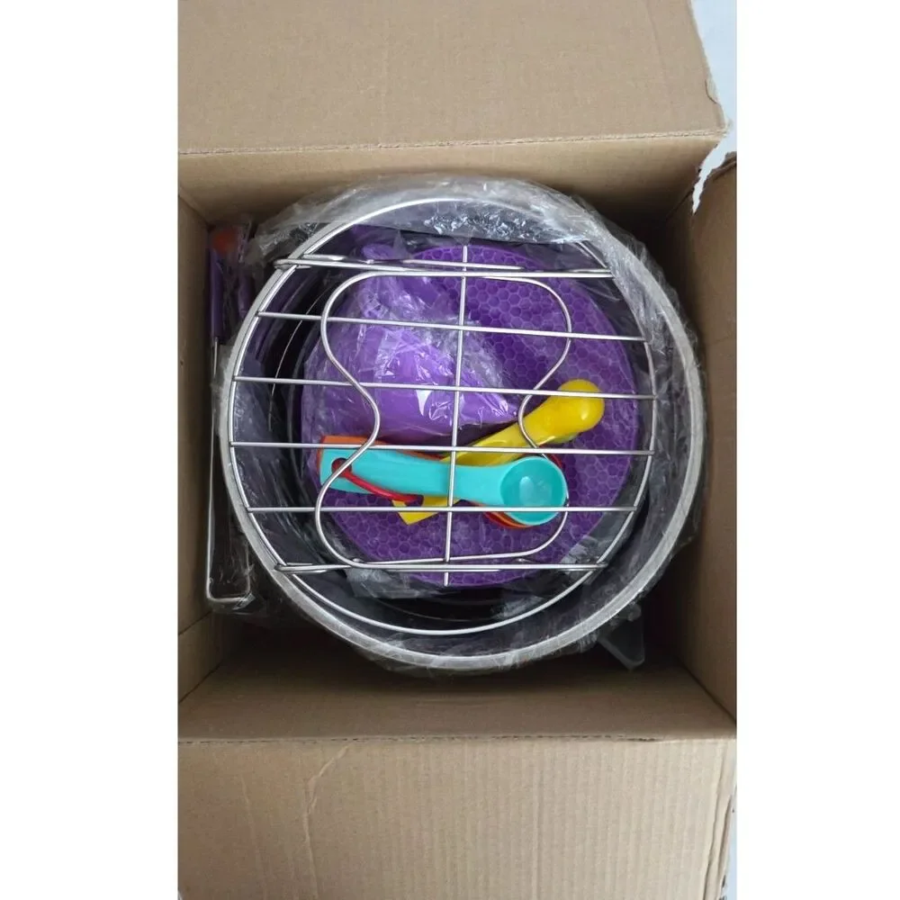 AIDUY 11 Pc Instant Pot Accessory Set Purple 6 & 8 Qt Pressure Cooker Kit NIP